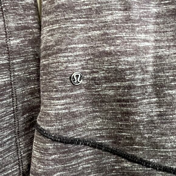 LULULEMON Exhalation Pullover II Sweatshirt Marled Gray Long Sleeve Size 6 - Picture 7 of 8